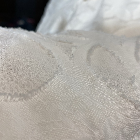 LOFT Cream White Lace Long Sleeved Blouse size Medium - Picture 7 of 7